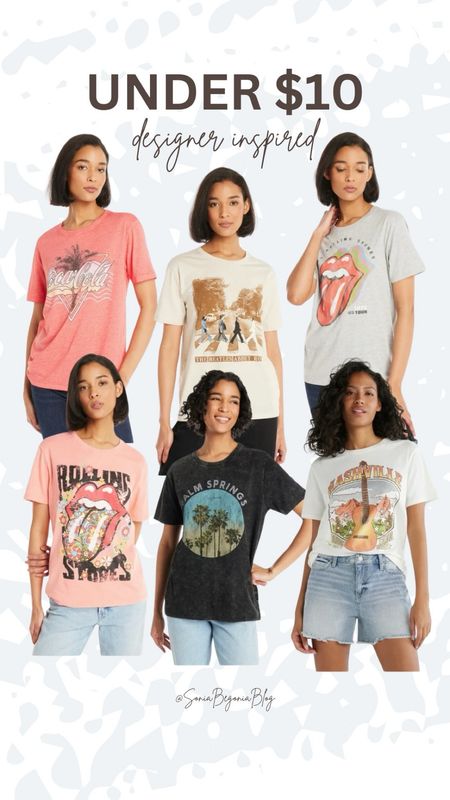 "Step up your tee game without breaking the bank! 🌟 From vintage bands to classic cool, these designer-inspired tees are all under $10. Mix, match, and make a statement. Your wardrobe will thank you! 🎶👕 #TrendyTees #StyleOnABudget #DesignerInspired #IconicLooksForLess #VintageVibes #FashionFindsUnder10 #BudgetFriendlyFashion #EffortlessStyle #GraphicTeeGoals #RetroChic #CasualCouture"








#LTKsalealert #LTKfindsunder50 #LTKSeasonal