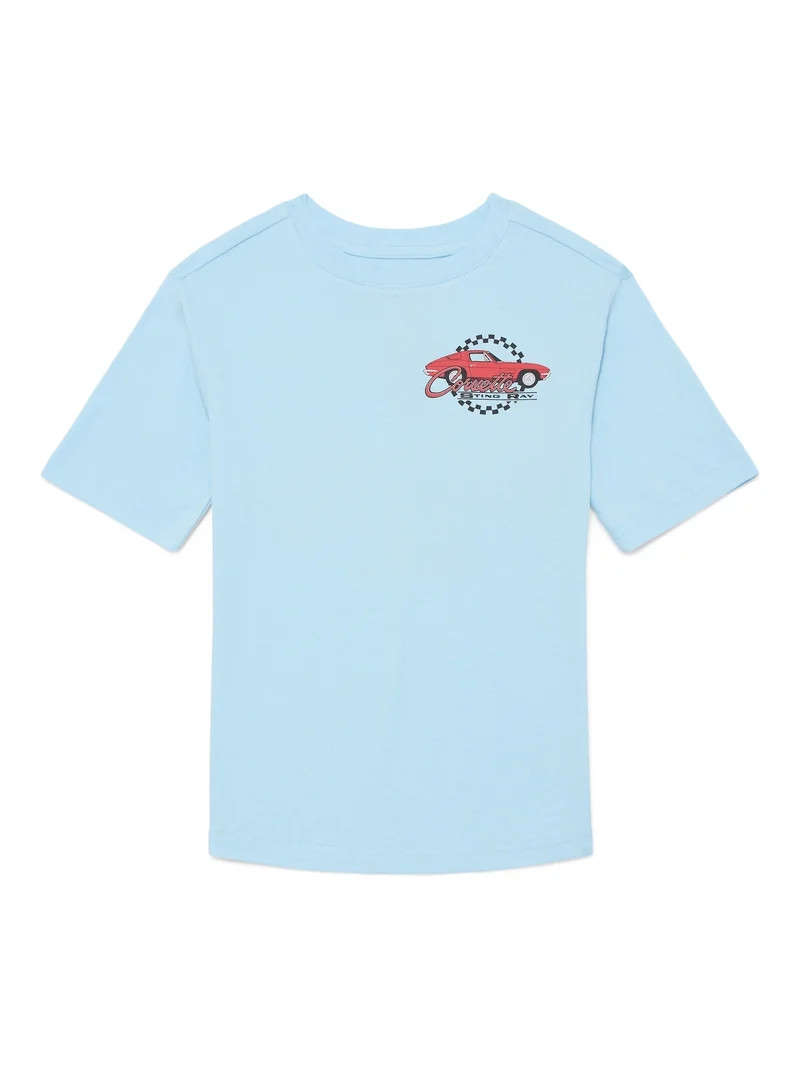 Corvette Boys Fashion Retro Tee with Short Sleeves, Sizes 4-18 | Walmart (US)