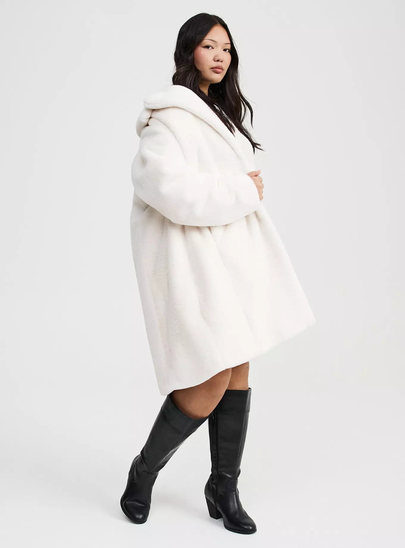 Longline Faux Fur Coat | Torrid (US & Canada)