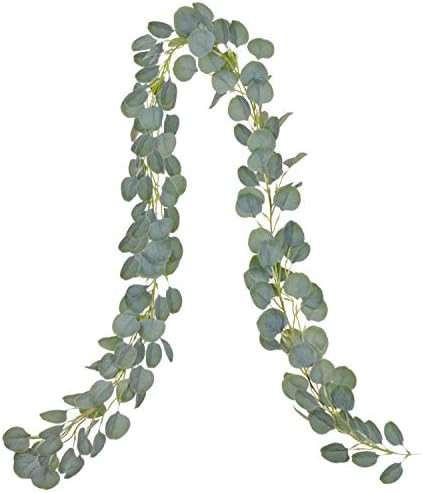 DearHouse Artificial Eucalyptus Garland Faux Silk Eucalyptus Leaves Vines Handmade Garland Greene... | Amazon (US)