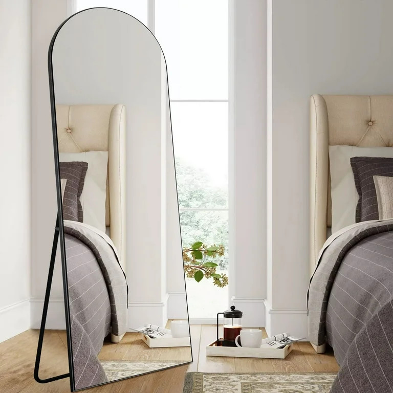 "NeuType 22\" x 65\" Floor Mirror Modern Arch Mirror Large Mirror Full Length Mirror for Dressing... | Walmart (US)