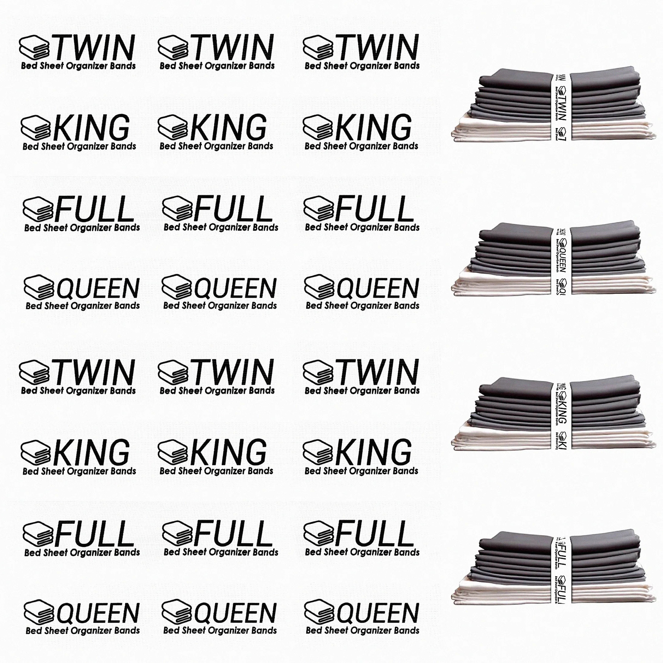 Bed Sheet Secure Straps - 8 Pack Elastic Sheet Holders for Queen, Full, Twin Bedsheets, Pillow Ca... | Wayfair North America