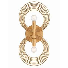 Crystorama Doral 16 1/4" High 2-Light Renaissance Gold Sconce | www.lampsplus.com | Lamps Plus