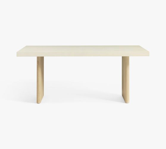 Cayman Concrete & Eucalyptus Rectangular Outdoor Dining Table (73") | Pottery Barn (US)