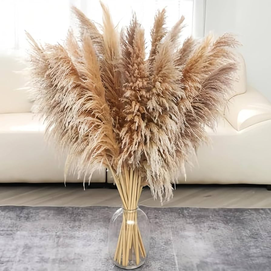 Geniff 20 Stems Natural Pampas Grass Decor 40" Tall Dreid Pampas Grass for Wedding, Party, Farmho... | Amazon (US)