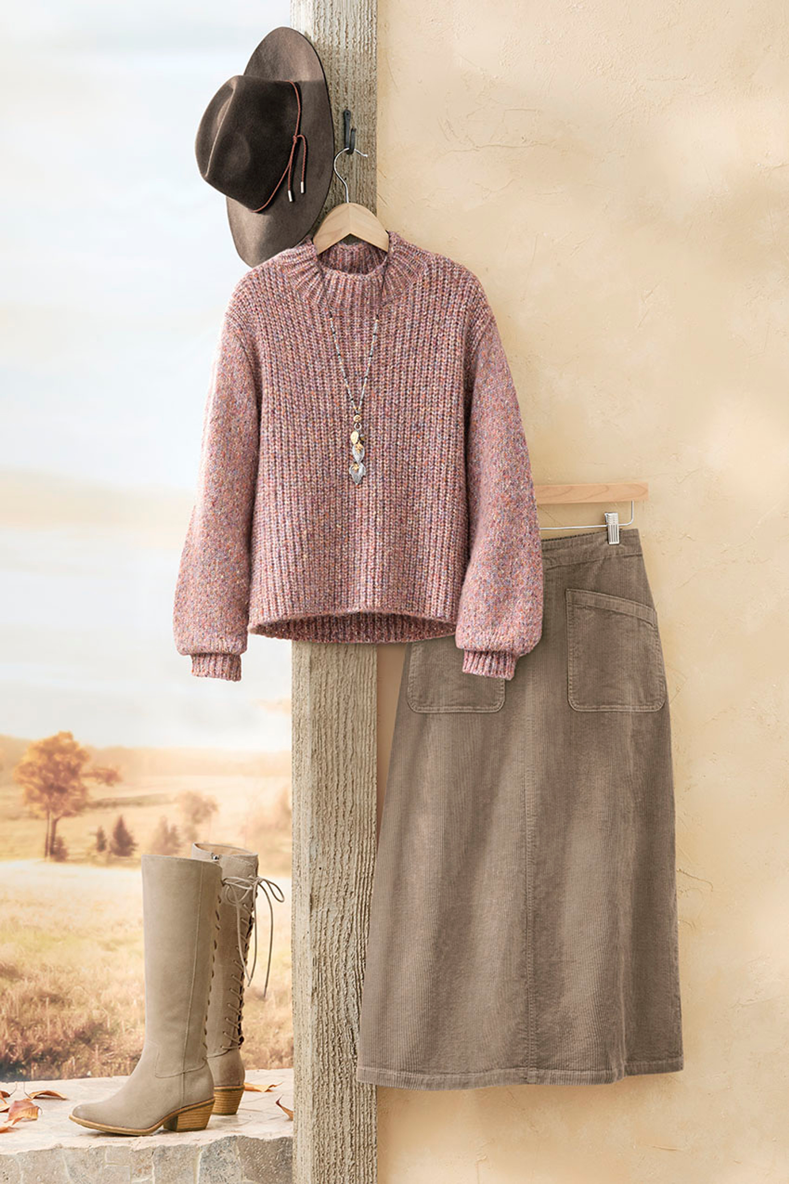 Marled Funnelneck Sweater | Coldwater Creek