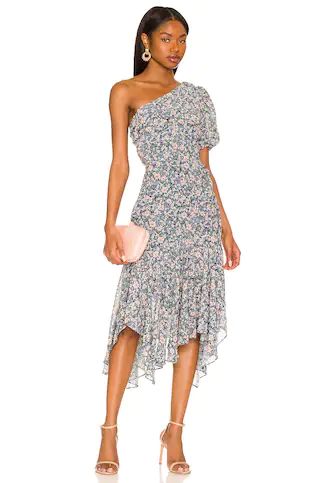 ASTR the Label Santorini Dress in Blue Peach Multi Floral from Revolve.com | Revolve Clothing (Global)