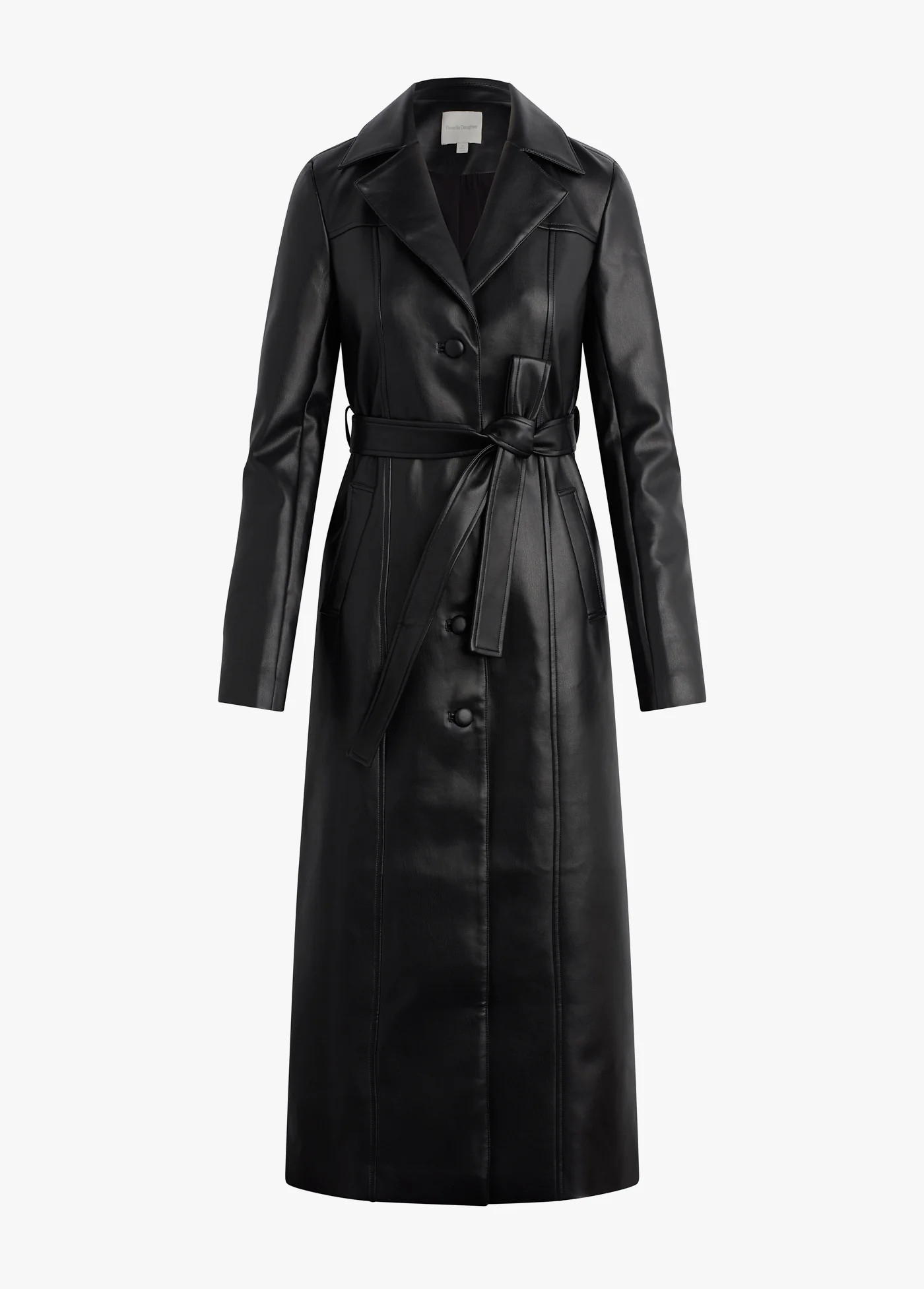 VEGAN LEATHER BELTED COAT | Favorite Daughter