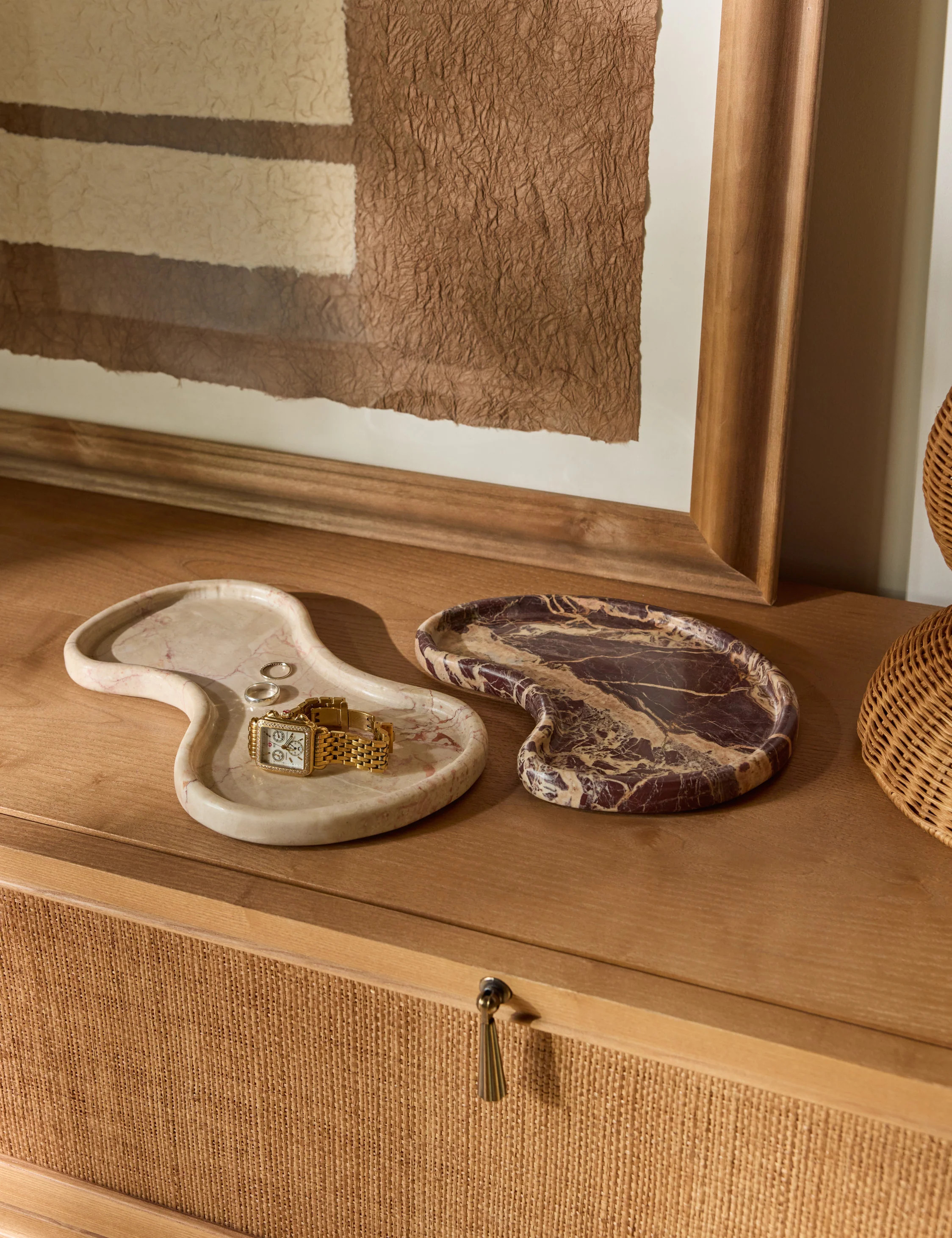 Sorley Marble Trays (Set of 2) | Lulu and Georgia 