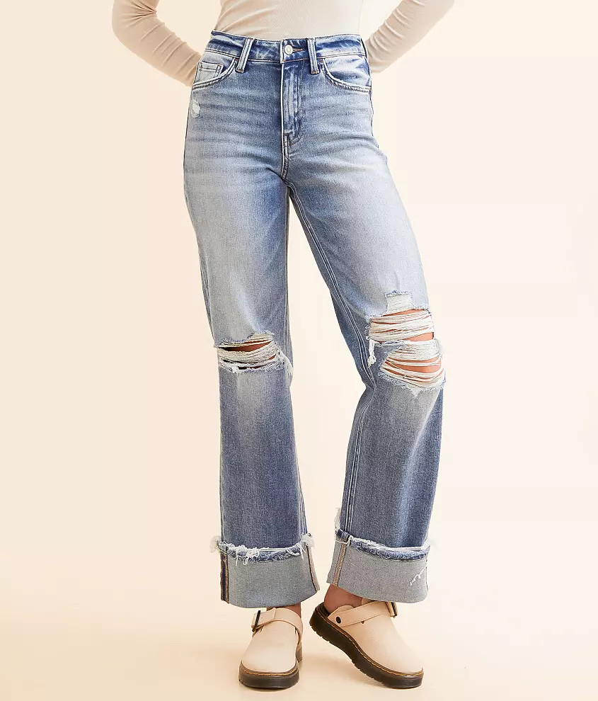 High Rise Classic Straight Stretch Jean | Buckle
