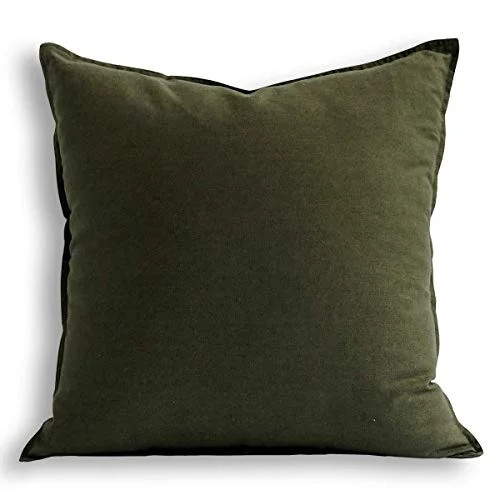 Jeanerlor 20"x20" Pillowcase Green Cousion Cover Decor Cotton Linen with Unique Design to Embelli... | Walmart (US)