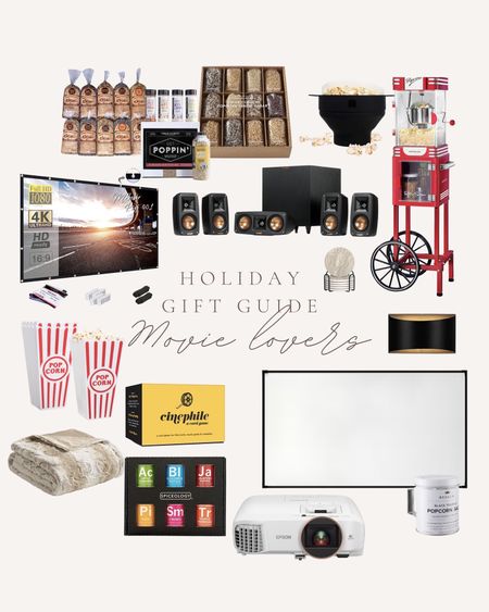 holiday gift guide / movie lovers gift guide / gifts for movie lovers / pop corn favorites / pop corn flavors / movie sconce / popcorn bins / popcorn machine / soft blanket / movie game / projector

#LTKhome #LTKGiftGuide #LTKHoliday