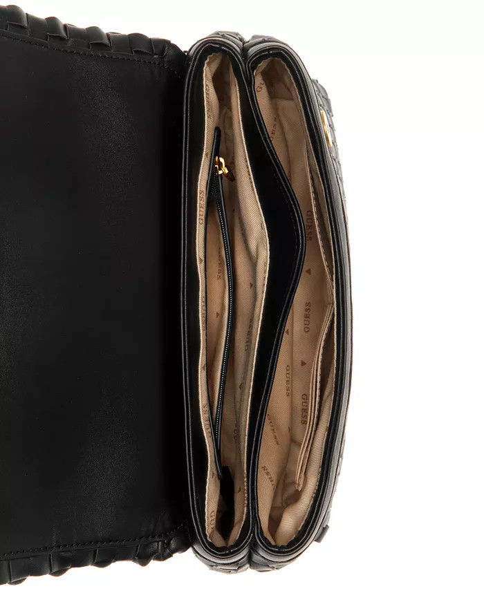 GUESS Lisbet Woven Small Convertible Chain Crossbody - Macy's | Macys (US)