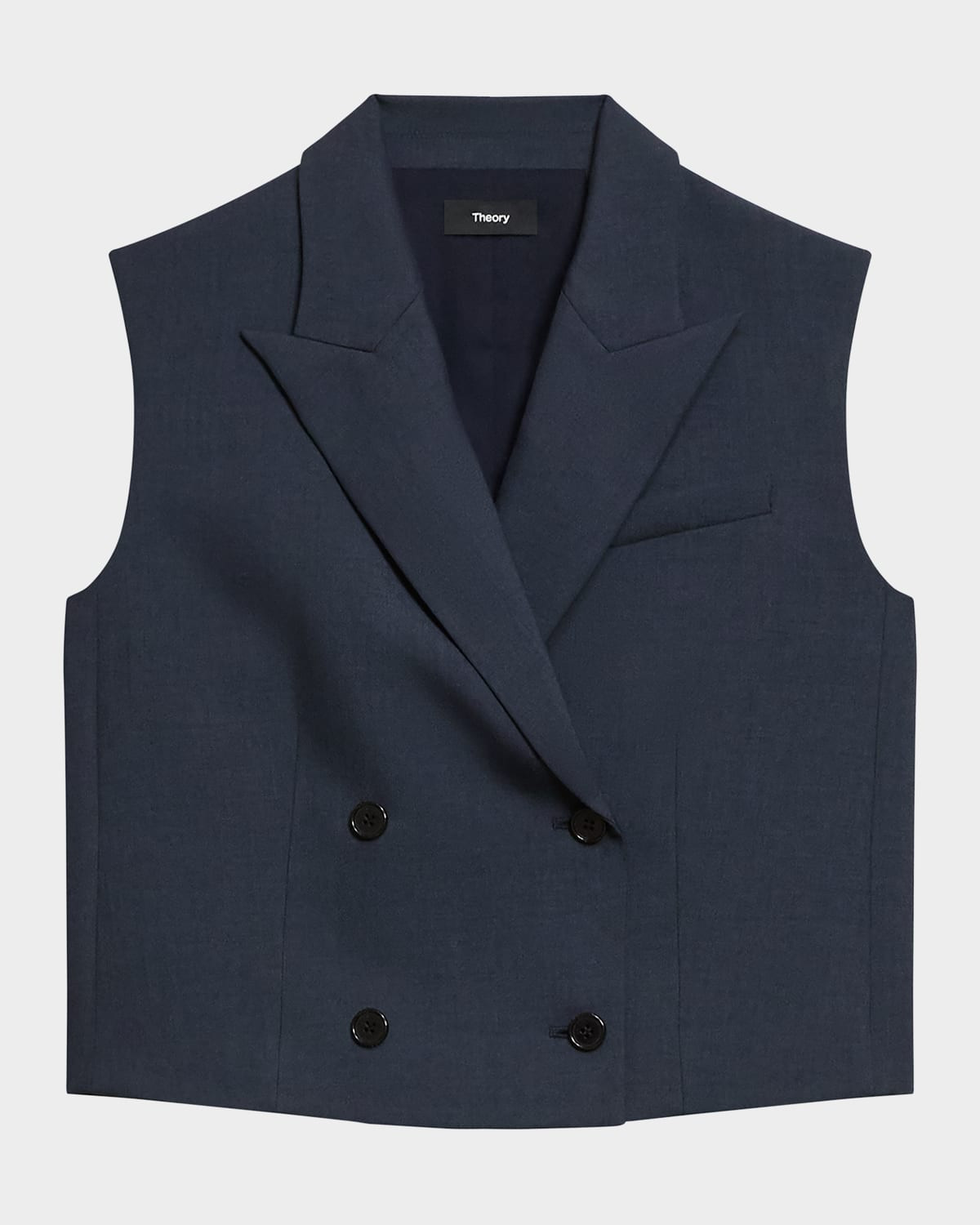 Boxy Double-Breasted Vest | Neiman Marcus