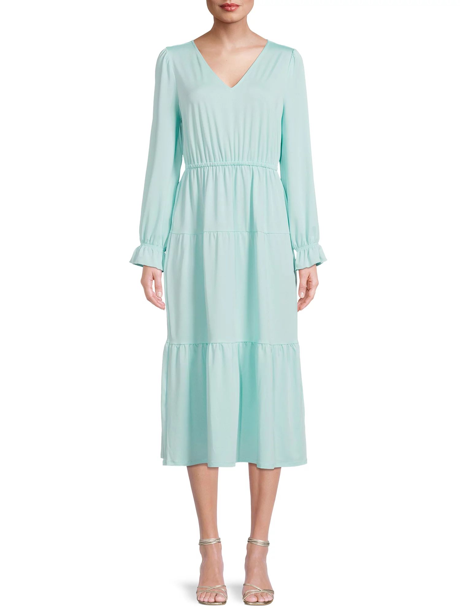 Heather B Womens 3/4 Sleeve Tiered Dress | Walmart (US)