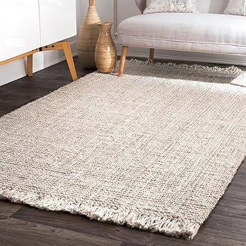nuLOOM Natura Collection Chunky Loop Jute Rug, 7' 6" x 9' 6", Off-White, 6" 6" | Amazon (US)