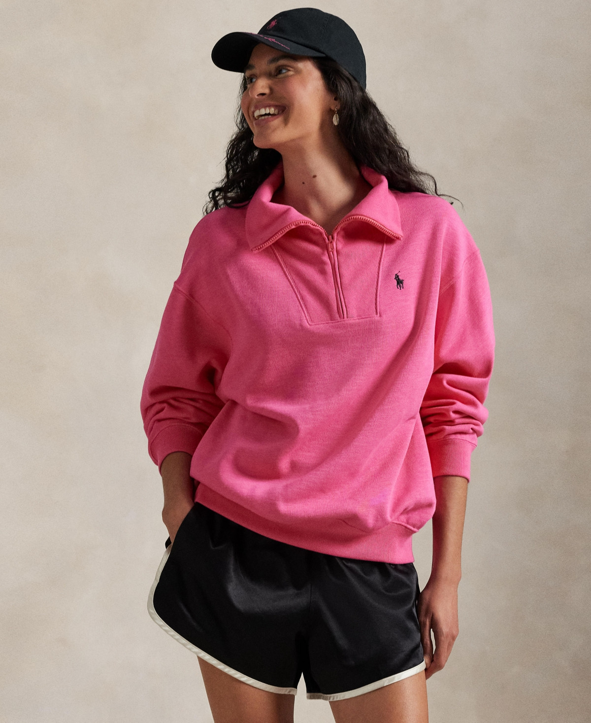 Polo Ralph Lauren Women's Pink Pony Pull-On Sweatshirt - Desert Pink | Macy's