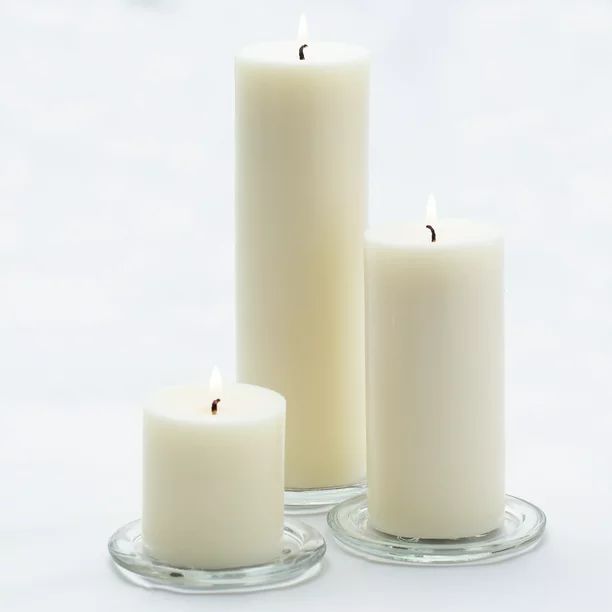 Richland Pillar Candles Light Ivory 3"x3", 3"x6", 3"x9" Set of 3 - Walmart.com | Walmart (US)