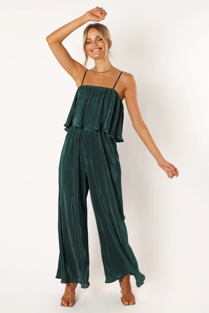 Jillian Plisse Jumpsuit - Emerald | Petal & Pup (AU)