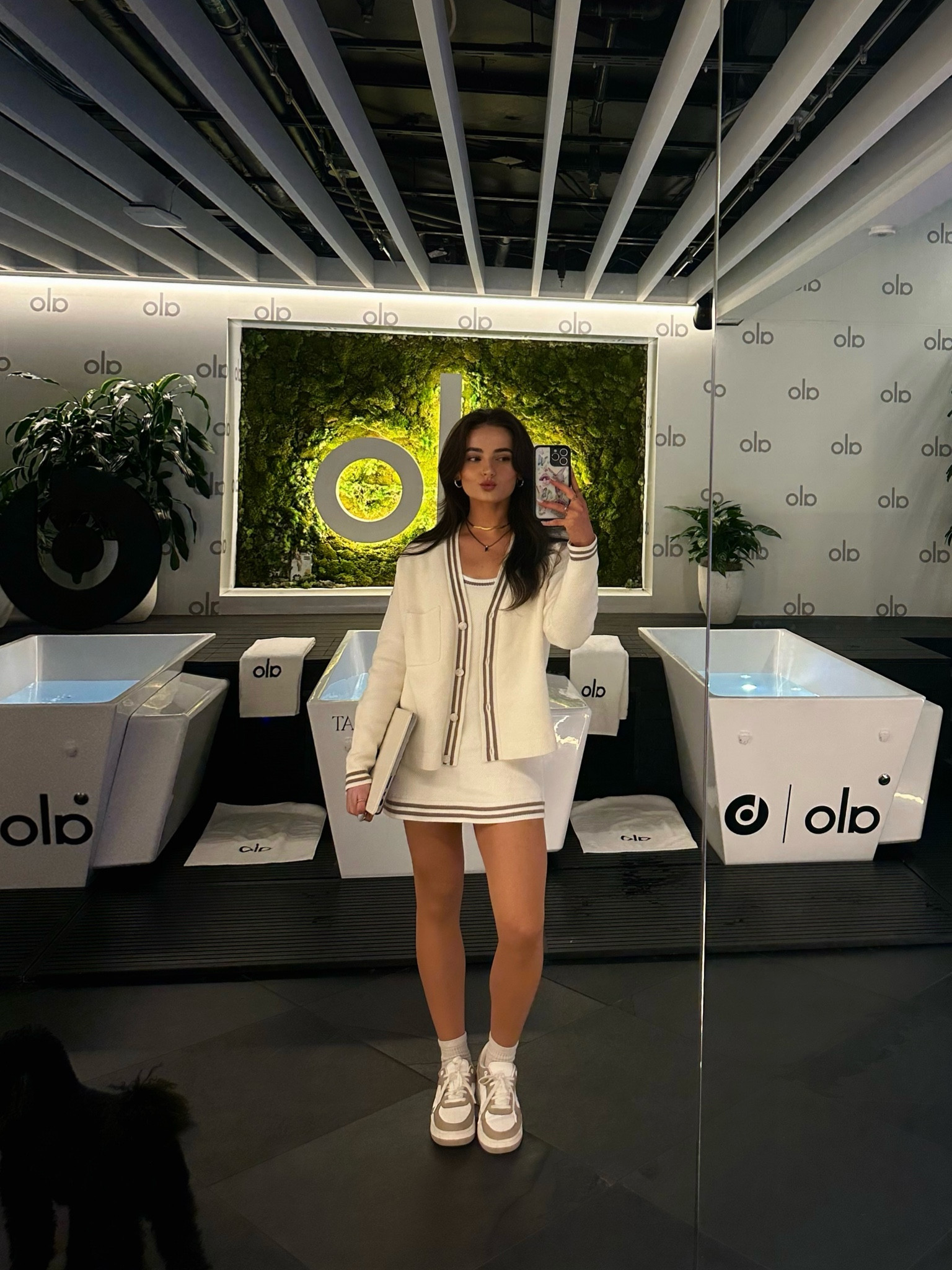 Alo Yoga Tennis Club Sweater Knit Cardigan, Dress and Recovery Sneakers

#LTKworkwear #LTKstyletip