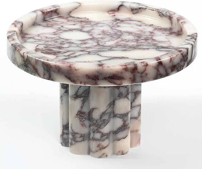 Marble Perfume Tray with Legs - Round Decorative Stone Pedestal for Bathroom Vanity Coffee Table ... | Amazon (US)