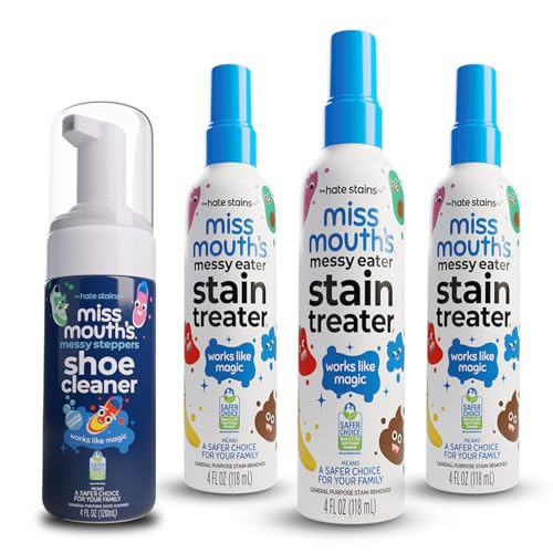 Miss Mouth's Messy Eater Stain Treater 3 pack and Messy Steppers Shoe Cleaner | Amazon (US)