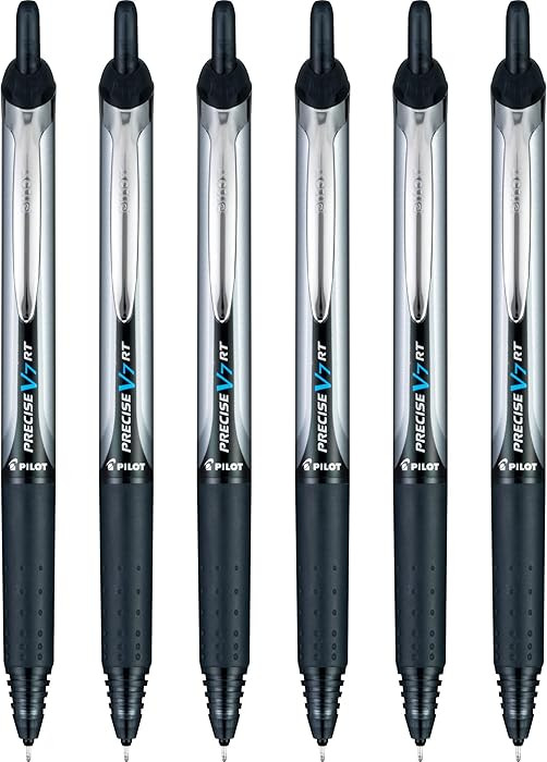 Pilot Precise V7 RT Refillable & Retractable Liquid Ink Rollerball Pens, Black Ink Pens, Fine Poi... | Amazon (US)