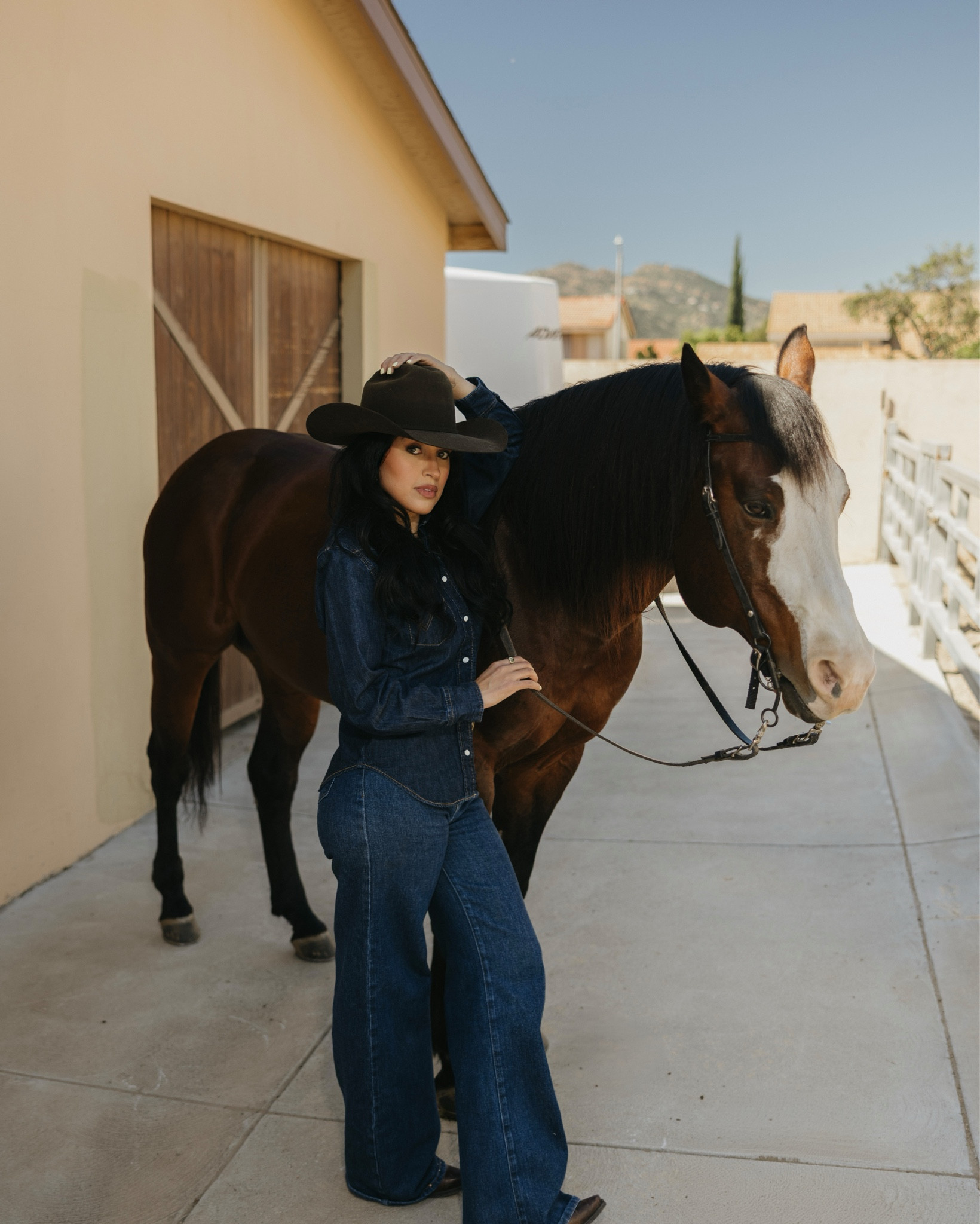 A classic western look. 