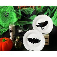 Set Of 3 Decorative Halloween Plates/Halloween Party Decor/Friendly Decor/Halloween Plates To Displa | Etsy (US)