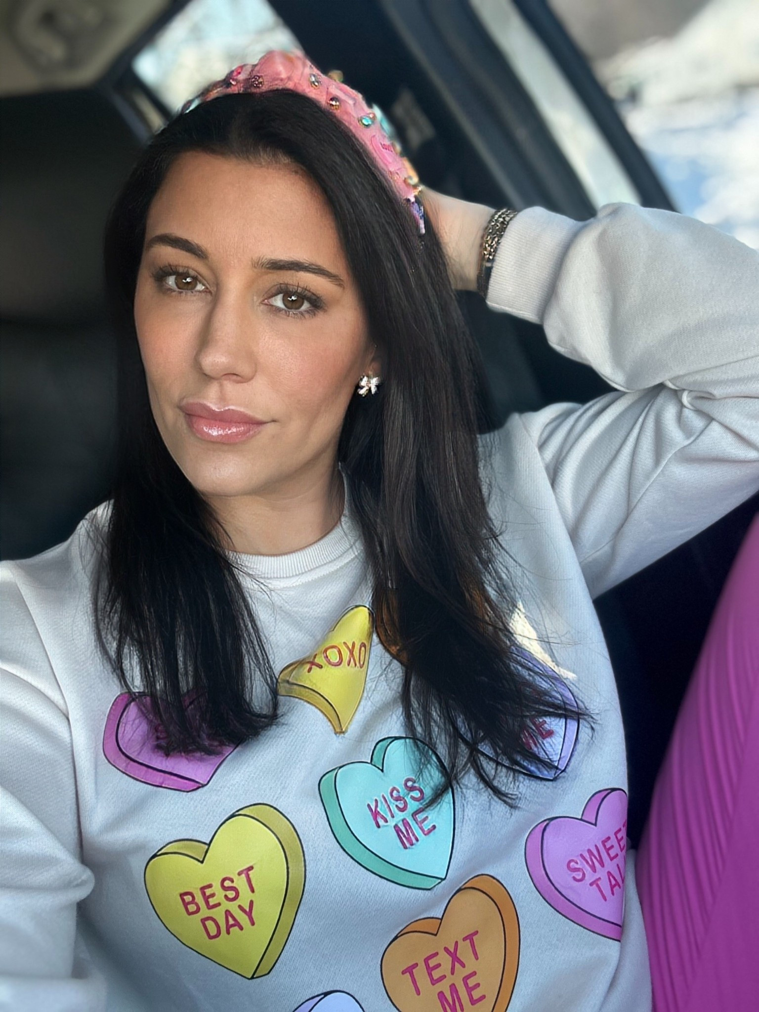 Sweetening up the hospital hallways today! 💖🩺

Who says you can't be festive in scrubs? Paired this adorable heart sweatshirt with my favorite pink joggers for the ultimate Valentine's work fit.

#LTKWorkwear #LTKdayinmylife #LTKootd