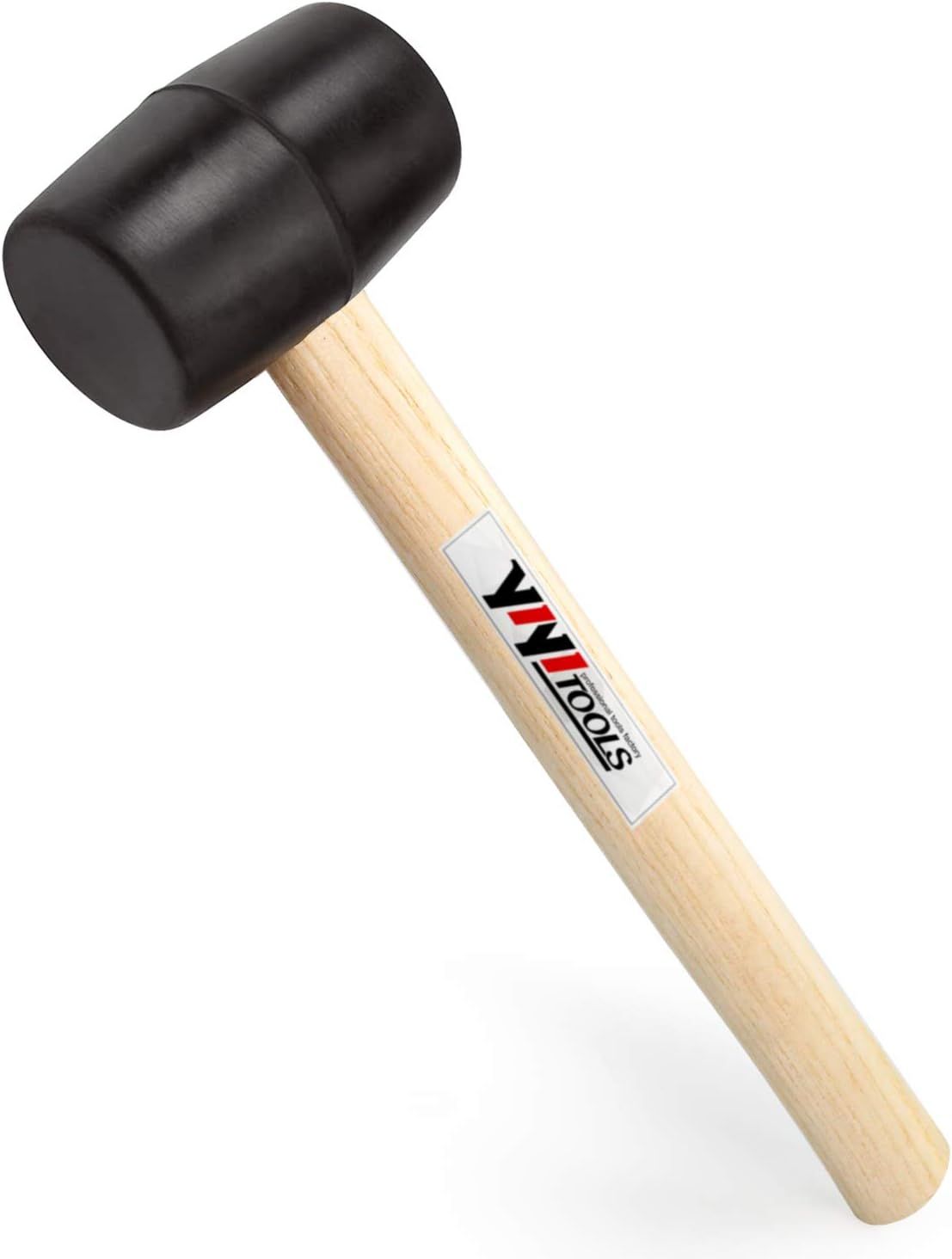 YIYITOOLS YY-2-005 Rubber Mallet Hammer With Wood Handle–8-oz, black | Amazon (US)