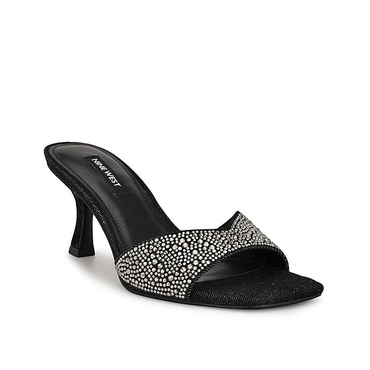 Nine West Rokke Sandal | Women's | Black | Size 9.5 | Heels | Sandals | DSW