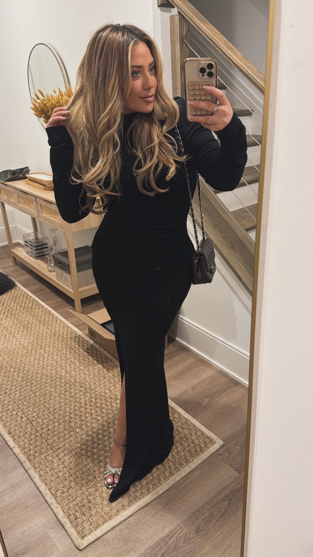 Black longsleeve holiday dress 

#LTKootd #LTKHoliday