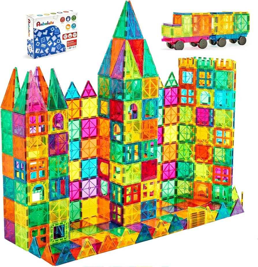 Magnetic Building Tiles, 134PCS Large Magnet Building Set,Magnetic Blocks, 3D STEM Stacking Toys,... | Amazon (US)