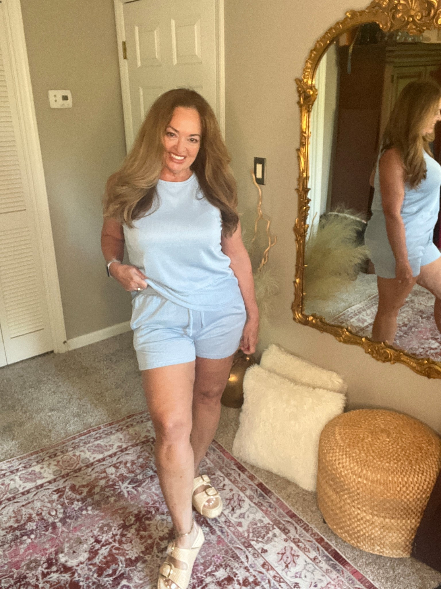 2 piece short set. Ribbed fabric 

#LTKgrwm #LTKootd #LTKMothersDay