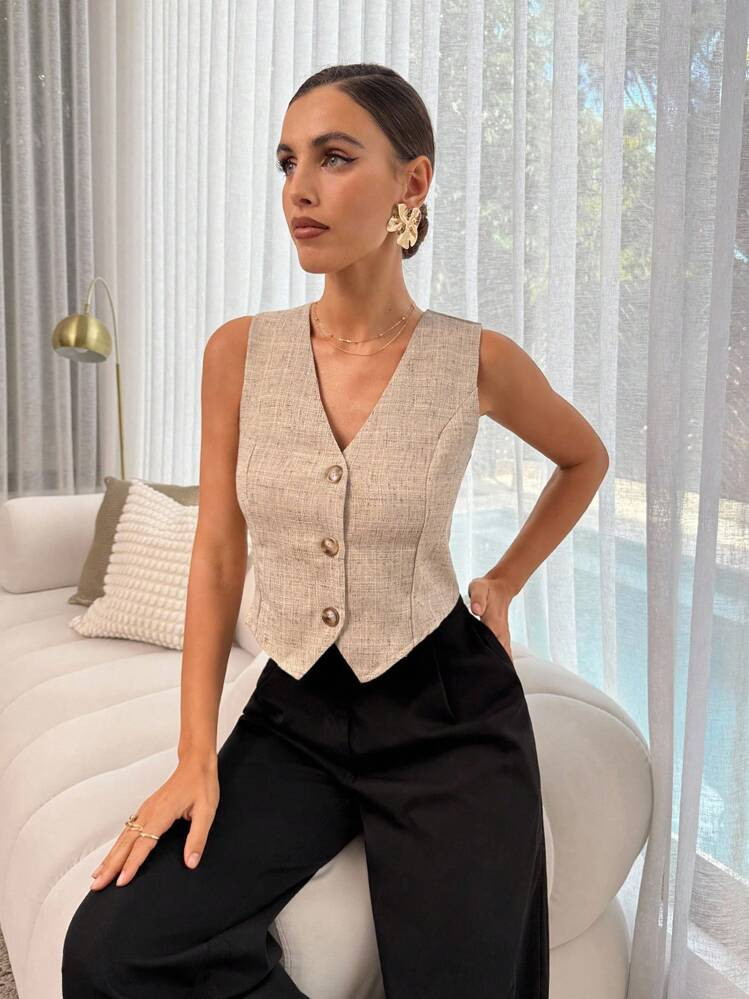 Lavishia Women's Summer Casual Business Vest And Shirt | SHEIN