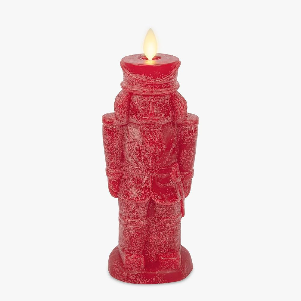 Luminara Christmas Flameless Candle, Red Nutcracker LED Battery Operated Moving Flame, Holiday De... | Amazon (US)