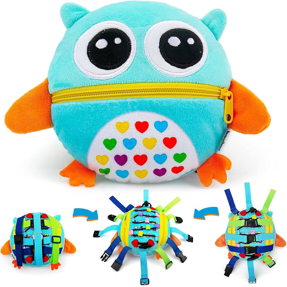 beetoy Sensory Buckle Pillow Zipper Toys for Toddlers 1-3, Toddler Travel Toys for Plane Keep Bab... | Amazon (US)