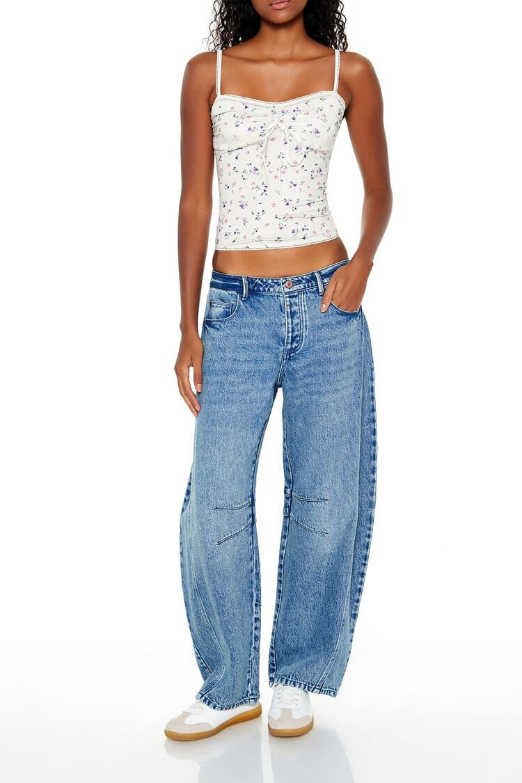 Mid-Rise Baggy Barrel Jeans | Forever 21