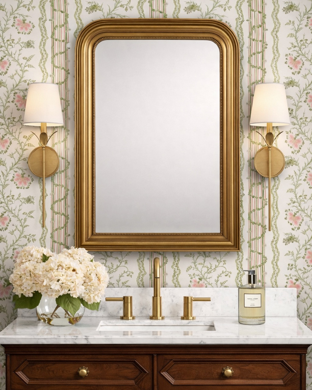 A gorgeous powder bathroom design with this fun pink and green wallpaper! 

#LTKSaleAlert #LTKHome #LTKdayinmylife