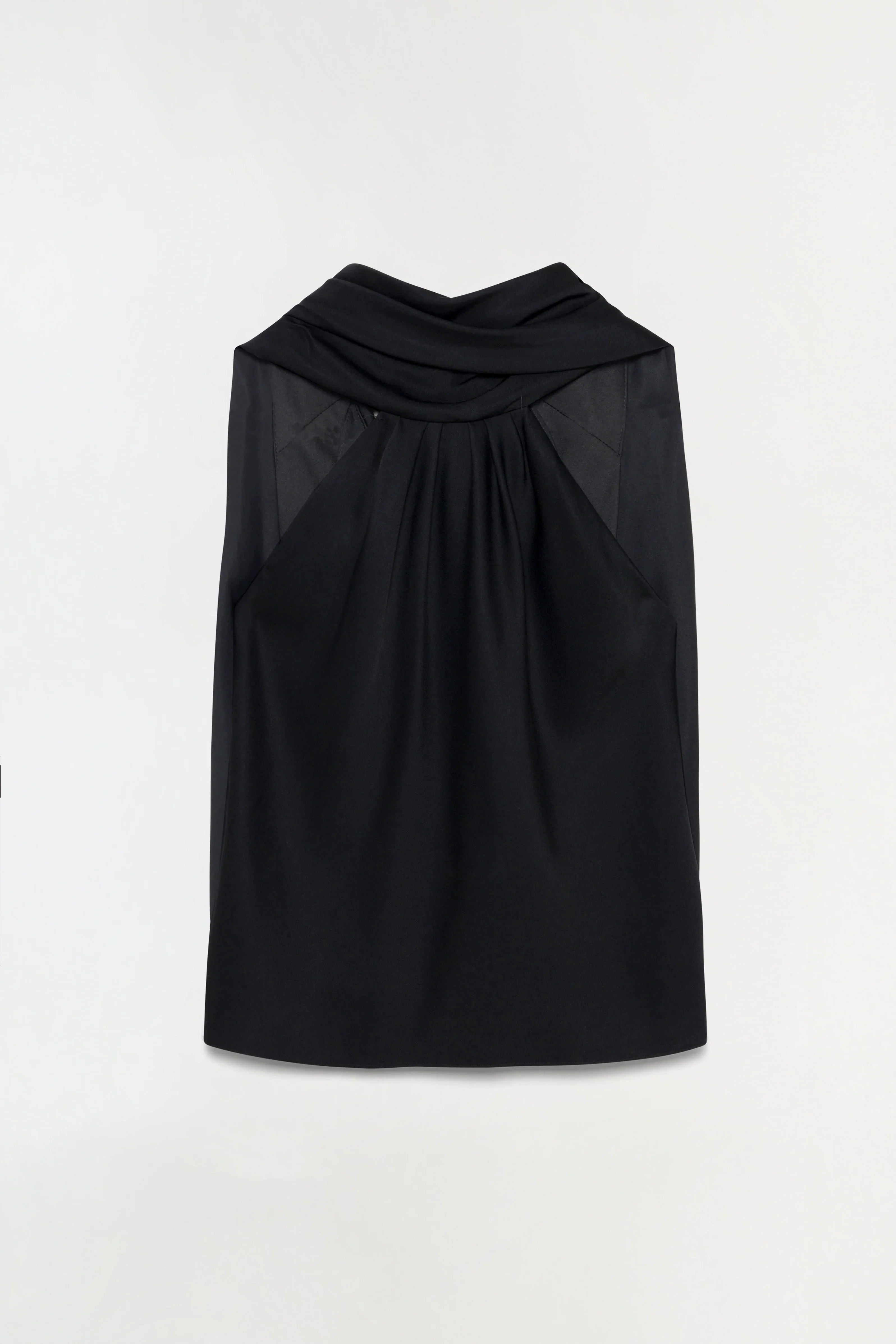 SIMKHAI Women's Scarlett Satin Cape Top in Black, Size 10 | Simkhai