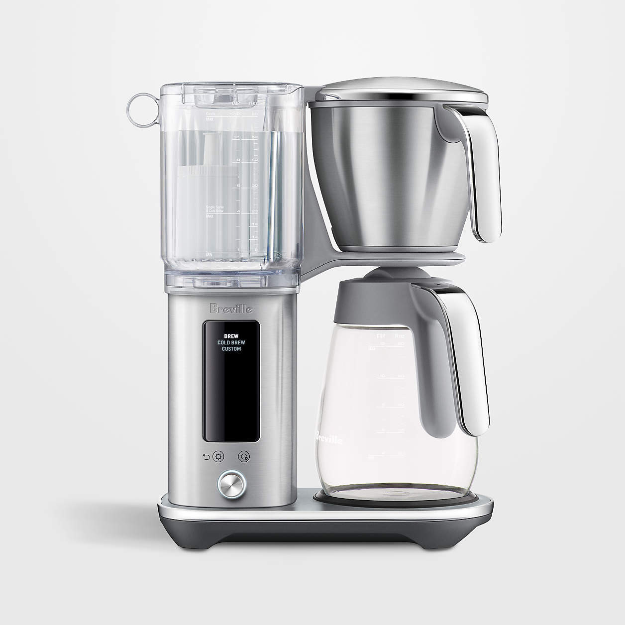 Breville Luxe Precision Brewer Glass Drip Coffee Maker in Stainless Steel + Reviews | Crate & Bar... | Crate & Barrel