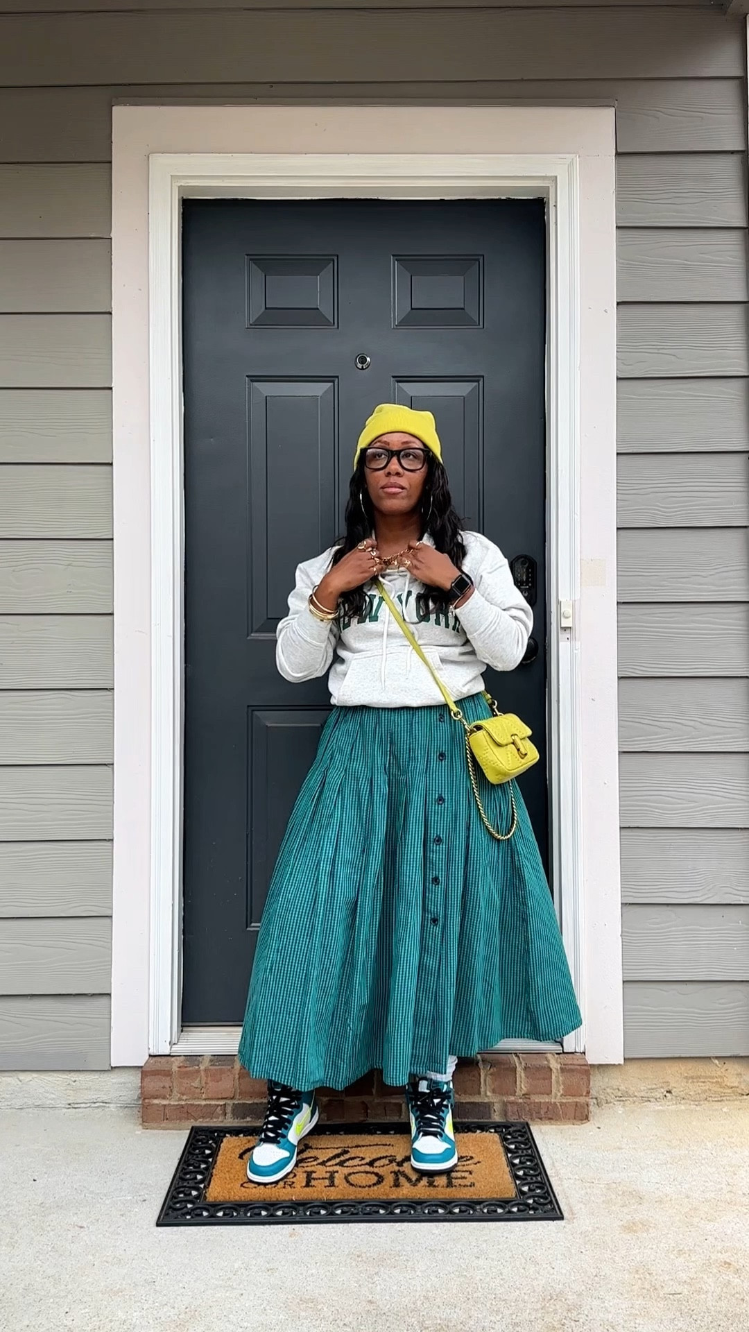 How to style a pleated maxi skirt with a hoodie and sneakers 

#LTKootd #LTKOver40 #LTKFindsUnder50