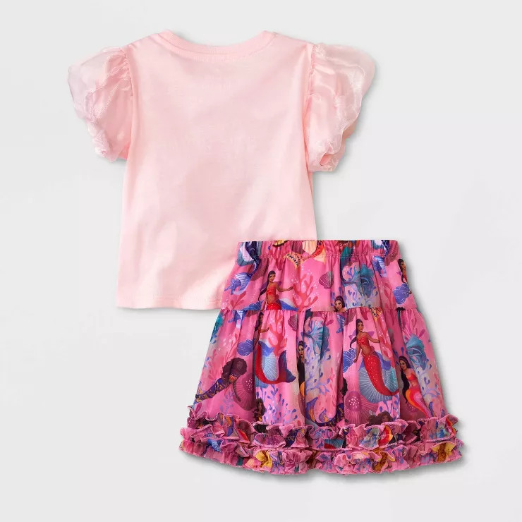 Toddler Girls' Disney Mermaid Top and Bottom Set - Green | Target