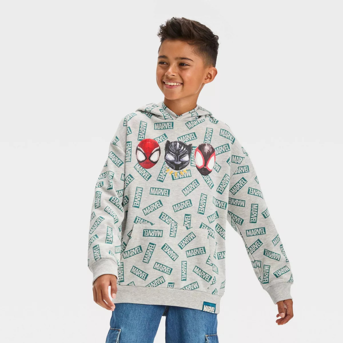 Boys' Spider-Man: Miles Morales Nikkolas Smith Pullover Sweatshirt - Heather Gray | Target