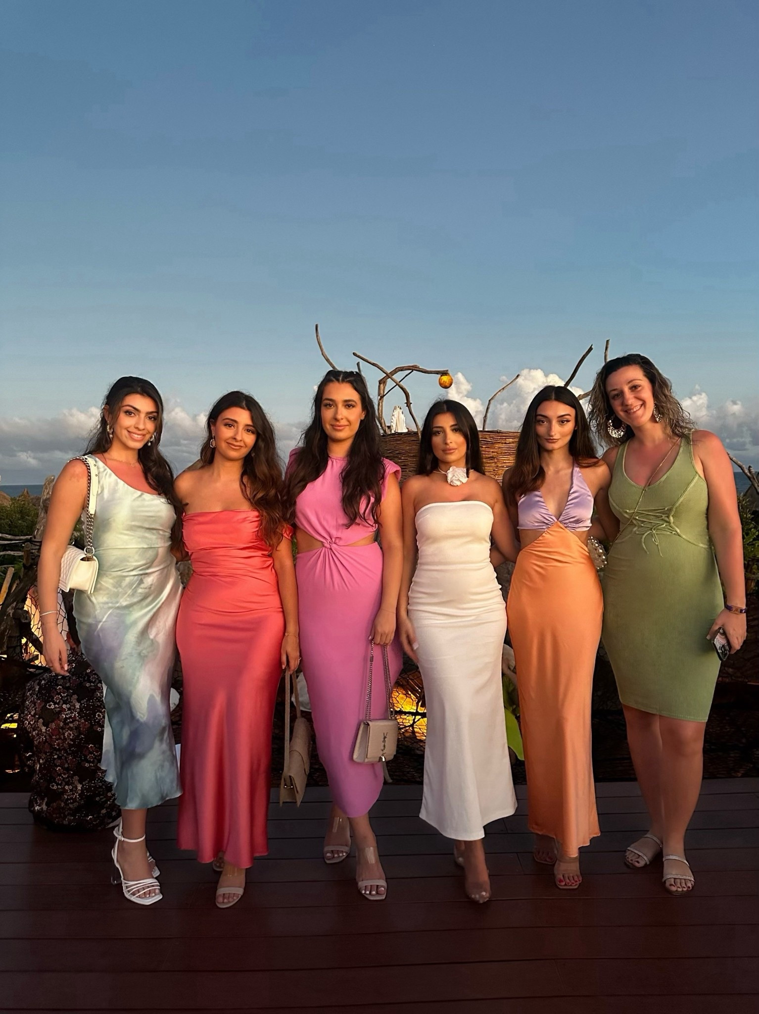 Colorful dresses + the best group of girls = the perfect bach weekend! Theme- tequila sunrise. Linking some stunning dress options below. 🧡

#LTKWedding #LTKBeauty #LTKStyleTip