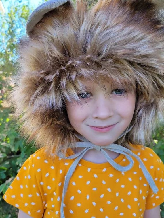 Lion Hat Lion Tail Linen Hat Winter Hat Lion Costume Baby - Etsy | Etsy (US)