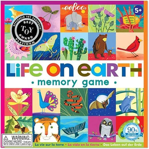 eeBoo Life on Earth Memory Matching Game for Kids | Amazon (US)