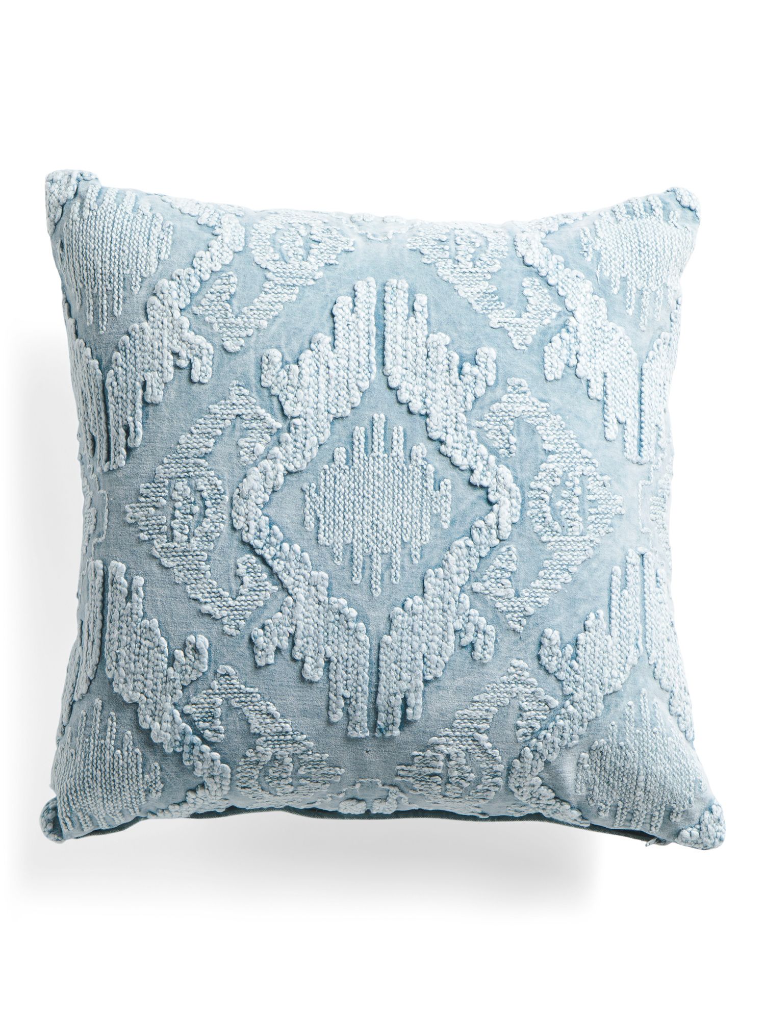 20x20 Soft Embroidered Velvet Pillow | TJ Maxx