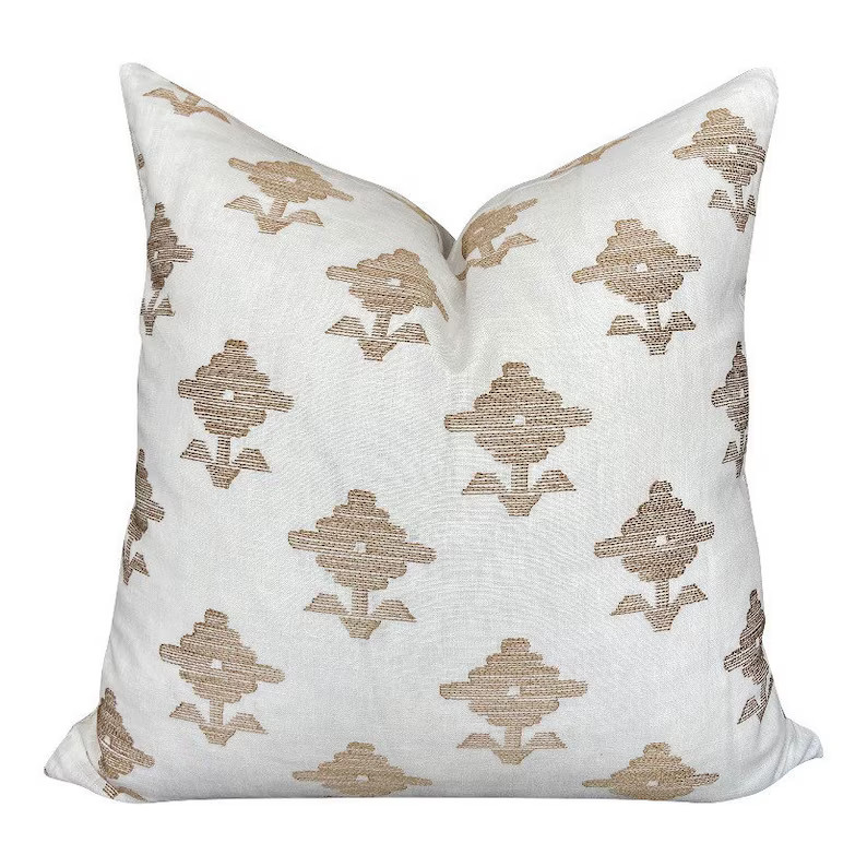 Designer Rubia Pillow Cover in Ivory // Neutral Throw Pillows | Etsy Canada | Etsy (CAD)